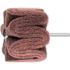 PFERD - 3" Diam x 2" Face Width, Aluminum Oxide Nonwoven Mounted Flap Wheel - 1/4" Shank Mount, 280 Grit, 7,500 Max RPM - Industrial Tool & Supply