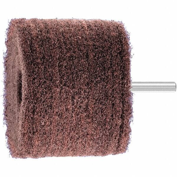 PFERD - 3" Diam x 2" Face Width, Aluminum Oxide Nonwoven Mounted Flap Wheel - 1/4" Shank Mount, 280 Grit, 7,500 Max RPM - Industrial Tool & Supply