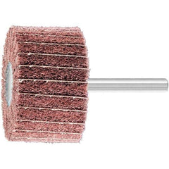 PFERD - 2" Diam x 1-1/4" Face Width, Aluminum Oxide Nonwoven Mounted Flap Wheel - 1/4" Shank Mount, 180 Grit, 12,000 Max RPM - Industrial Tool & Supply