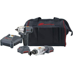 Ingersoll-Rand - 12 Volt Cordless Tool Combination Kit - Includes 1/4" Impact Driver, Lithium-Ion Battery Included - Industrial Tool & Supply