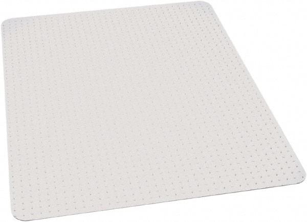 Ability One - 60" Long x 46" Wide, Chair Mat - Rectangular, Beveled Edge Style - Industrial Tool & Supply