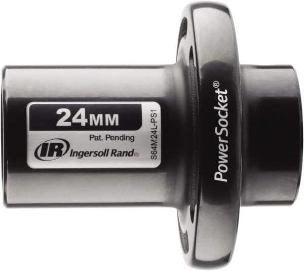 Ingersoll-Rand - 1/2" Drive 24mm Standard Magnetic Nonsparking Universal Impact Socket - 6 Points, 3-1/10" OAL - Industrial Tool & Supply