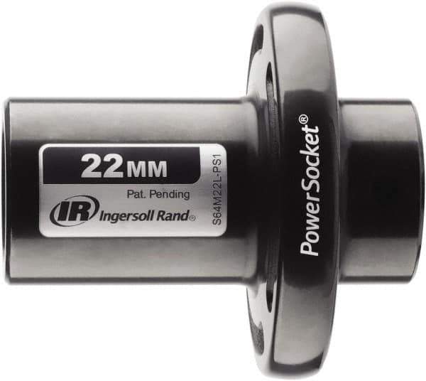 Ingersoll-Rand - 1/2" Drive 22mm Standard Magnetic Nonsparking Universal Impact Socket - 6 Points, 3-1/10" OAL - Industrial Tool & Supply