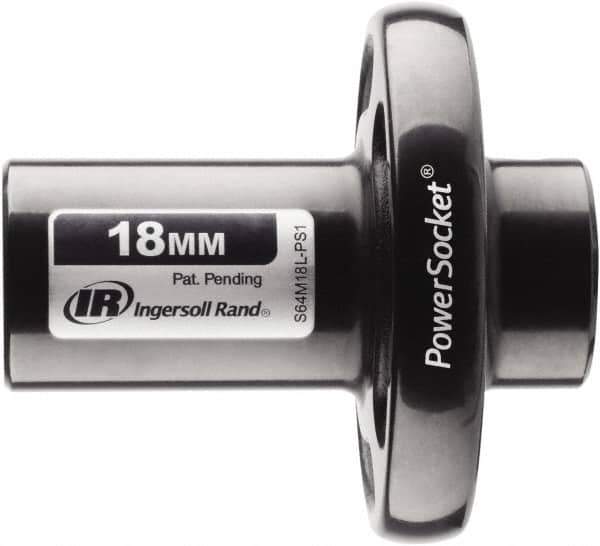 Ingersoll-Rand - 1/2" Drive 18mm Standard Magnetic Nonsparking Universal Impact Socket - 6 Points, 3-1/10" OAL - Industrial Tool & Supply
