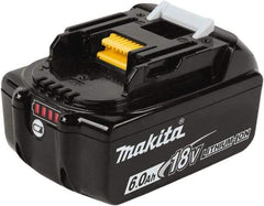 Makita - 18 Volt Lithium-Ion Power Tool Battery - 6 Ahr Capacity, 55 min Charge Time, Series LXT - Industrial Tool & Supply