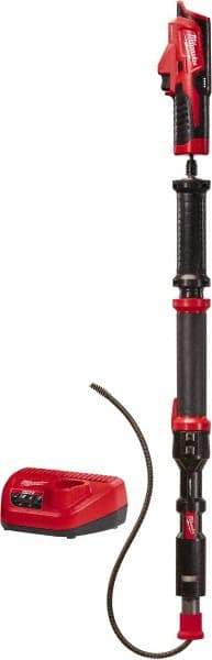 Milwaukee Tool - 12V Lithium-Ion Battery Battery Drain Cleaning Machine - For 1-1/4" to 4" Pipe, 4' Cable - Industrial Tool & Supply