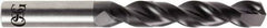 OSG - 1/4" 140° Solid Carbide Jobber Drill - Diamond Finish, Right Hand Cut, Spiral Flute, Straight Shank, 4" OAL - Industrial Tool & Supply
