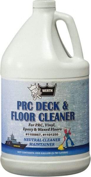 Werth Sanitary Supply - 1 Gal Plastic Bottle Floor Cleaner - Use on All Types of Flooring - Industrial Tool & Supply