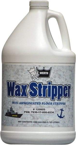 Werth Sanitary Supply - 1 Gal Plastic Bottle Stripper - Use on Resilient Tile, Vinyl Tile - Industrial Tool & Supply