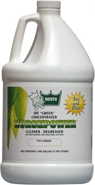 Werth Sanitary Supply - 1 Gal Bottle Cleaner/Degreaser - Liquid, Biodegradable Cleaner & Degreaser, Butyl-Free, Phosphate-Free, Water-Based, No VOC, Unscented - Industrial Tool & Supply