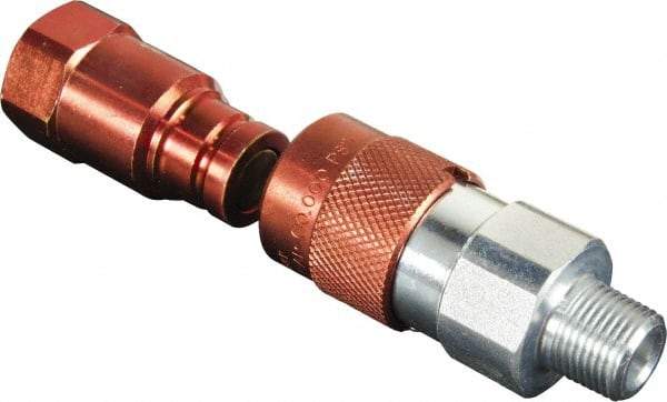 TK Simplex - 3/8 NPTF Hydraulic Hose Flush Face Coupler Set - 10,000 psi - Industrial Tool & Supply