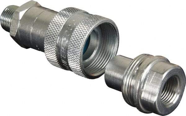 TK Simplex - 3/8 NPTF Hydraulic Hose High-Flow Coupler Set - 10,000 psi - Industrial Tool & Supply