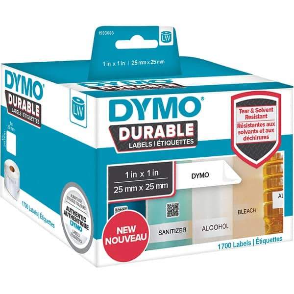 Dymo - Labels, Ribbons & Tapes Type: Durable Square Labels Color: White - Industrial Tool & Supply