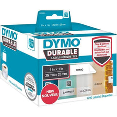 Dymo - Labels, Ribbons & Tapes Type: Durable Square Labels Color: White - Industrial Tool & Supply
