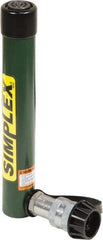 TK Simplex - 7-3/16" Stroke, 5 Ton Portable Hydraulic Single Acting Cylinder - 0.99 Sq In Effective Area, 6.96 Cu In Oil Capacity, 10.75 to 17.93" High, 1" Cyl Bore Diam, 1-1/8" Plunger Diam, 10,000 Max psi - Industrial Tool & Supply