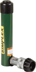 TK Simplex - 5-1/8" Stroke, 5 Ton Portable Hydraulic Single Acting Cylinder - 0.99 Sq In Effective Area, 4.97 Cu In Oil Capacity, 8.52 to 13.65" High, 1" Cyl Bore Diam, 1-1/8" Plunger Diam, 10,000 Max psi - Industrial Tool & Supply