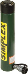 TK Simplex - 14-3/16" Stroke, 25 Ton Portable Hydraulic Single Acting Cylinder - 5.16 Sq In Effective Area, 73.49 Cu In Oil Capacity, 18.75 to 32.94" High, 2.25" Cyl Bore Diam, 2-9/16" Plunger Diam, 10,000 Max psi - Industrial Tool & Supply