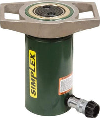 TK Simplex - 6-5/8" Stroke, 100 Ton Portable Hydraulic Single Acting Cylinder - 20.63 Sq In Effective Area, 137 Cu In Oil Capacity, 14.06 to 20.69" High, 4.13" Cyl Bore Diam, 5-1/8" Plunger Diam, 10,000 Max psi - Industrial Tool & Supply