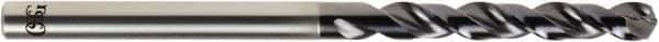 OSG - 1/2" 140° Solid Carbide Jobber Drill - TiAlN Finish, Right Hand Cut, Spiral Flute, Straight Shank, 6" OAL - Industrial Tool & Supply