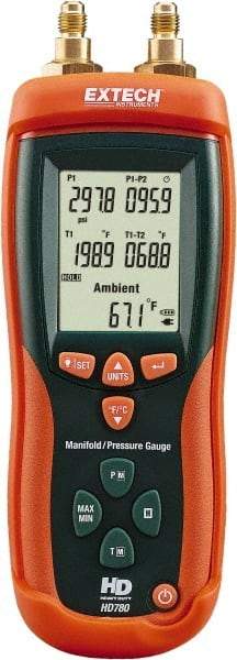 Extech - Differential Pressure Gauges & Switches Type: Pressure Meter Maximum Pressure (psi): 800.00 - Industrial Tool & Supply