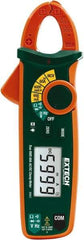 Extech - MA63, CAT III, Digital True RMS Clamp Meter with 0.7" Clamp On Jaws - 600 VAC/VDC, 60 AC/DC Amps, Measures Voltage, Capacitance, Continuity, Current, Frequency, Resistance - Industrial Tool & Supply