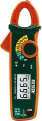 Extech - MA61, CAT III, Digital True RMS Clamp Meter with 0.7" Clamp On Jaws - 600 VAC/VDC, 60 AC Amps, Measures Voltage, Capacitance, Continuity, Current, Frequency, Resistance - Industrial Tool & Supply