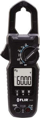 FLIR - CM46, CAT IV, Digital True RMS Auto Ranging Clamp Meter with 1.18" Clamp On Jaws - 600 VAC/VDC, 60 AC/DC Amps, Measures Voltage, Capacitance, Current, Frequency, Resistance, Temperature - Industrial Tool & Supply