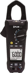 FLIR - CM82, CAT III, Digital True RMS Clamp Meter with 1.45" Clamp On Jaws - 1000 VAC/VDC, 600 AC/DC Amps, Measures Voltage, Capacitance, Current, Frequency, Resistance - Industrial Tool & Supply
