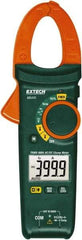 Extech - MA445, CAT III, Digital True RMS Auto Ranging Clamp Meter with Clamp On Jaws - 600 VAC/VDC, 400 AC/DC Amps, Measures Voltage, Capacitance, Continuity, Current, Frequency, Resistance, Temperature - Industrial Tool & Supply