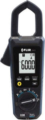 FLIR - CM72, CAT IV, Digital True RMS Auto Ranging Clamp Meter with 1.38" Clamp On Jaws - 600 VAC/VDC, 600 AC Amps, Measures Voltage, Capacitance, Continuity, Current, Frequency, Resistance - Industrial Tool & Supply