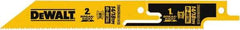 DeWALT - 6" Long x 1" Thick, Bi-Metal Reciprocating Saw Blade - Straight Profile, 14 to 18 TPI, Toothed Edge, Tang Shank - Industrial Tool & Supply