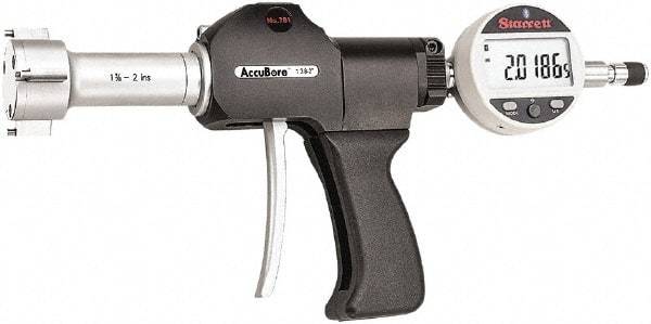 Starrett - Electronic Bore Gages Type: Pistol Grip Electronic Bore Gage Minimum Measurement (Decimal Inch): 1.3750 - Industrial Tool & Supply