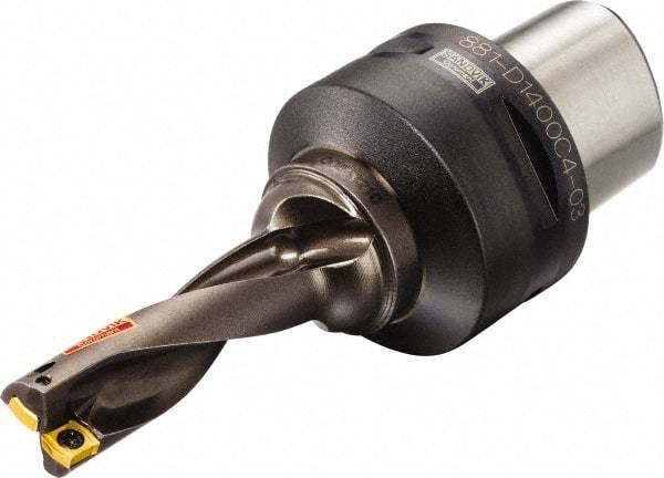 Sandvik Coromant - 45mm Max Drill Depth, 3xD, 14mm Diam, Indexable Insert Drill - 2 Inserts, C4 Modular Connection Shank - Industrial Tool & Supply