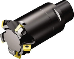 Sandvik Coromant - 63.5mm Cut Diam, 63mm Arbor Hole, 5.47mm Max Depth of Cut, 45° Indexable Chamfer & Angle Face Mill - 7 Inserts, 495-09T3M-XL Insert, Right Hand Cut, Through Coolant, Series CoroMill 495 - Industrial Tool & Supply