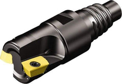 Sandvik Coromant - 3 Inserts, 22mm Cut Diam, 19.3mm Arbor Diam, 10mm Max Depth of Cut, Indexable Square-Shoulder Face Mill - 49.5mm High, R390-11.. Insert Compatibility, Through Coolant, Series CoroMill 390 - Industrial Tool & Supply