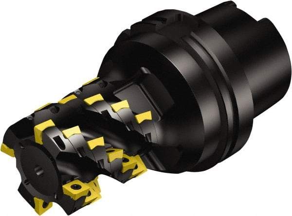 Sandvik Coromant - 4 Inserts, 80mm Cut Diam, 100mm Arbor Diam, 105mm Max Depth of Cut, Indexable Square-Shoulder Face Mill - 90° Lead Angle, 180mm High, 690-100508M-E-SL & 690-100510M-P-SL Insert Compatibility, Through Coolant, Series CoroMill 690 - Industrial Tool & Supply