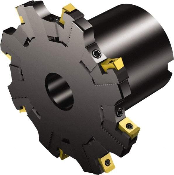 Sandvik Coromant - 1 Connection, 4" Cutter Diam, 1" Hole Diam, 6 Tooth Indexable Slotting Cutter - R331.52..Rxx..L Toolholder, N331.1A-11 Insert, Right Hand Cutting Direction - Industrial Tool & Supply