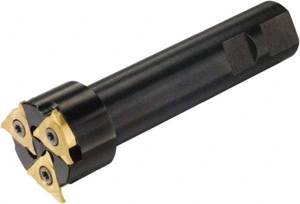 Sandvik Coromant - Weldon Connection, 0.0512" Cutting Width, 0.1181" Depth of Cut, 39mm Cutter Diam, 63/64" Hole Diam, Indexable Slotting Cutter - 63/64" Shank Diam, 328..Bxx Toolholder, Right Hand Cutting Direction - Industrial Tool & Supply