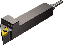 Sandvik Coromant - QS-SDJC, Right Hand Cut, -3° Lead Angle, 16mm Shank Height x 16mm Shank Width, Neutral Rake Indexable Turning Toolholder - 70mm OAL, DCMT 11 T3 08 Insert Compatibility, Series CoroTurn 107 - Industrial Tool & Supply