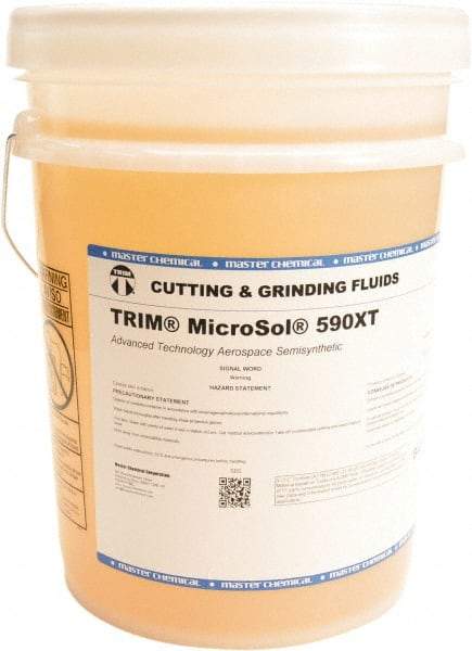 Master Fluid Solutions - Trim MicroSol 590XT, 5 Gal Pail Cutting Fluid - Semisynthetic, For Inconel\xAE Machining - Industrial Tool & Supply