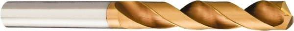 Sandvik Coromant - 6.3mm 140° Solid Carbide Jobber Drill - TiAlN Finish, Right Hand Cut, Cylindrical Shank, 91mm OAL - Industrial Tool & Supply