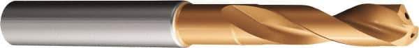 Sandvik Coromant - 4.37mm 140° Solid Carbide Screw Machine Drill Bit - TiAlN Finish, Right Hand Cut, 24mm Flute Length, 66mm OAL, Straight Shank, Through Coolant - Industrial Tool & Supply