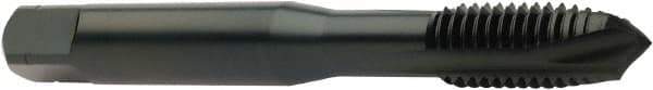 Sandvik Coromant - M5x0.80 Metric, 3 Flute, Oxide Finish, High Speed Steel Spiral Point Tap - Plug Chamfer, Right Hand Thread, 59.8mm OAL, 11.2mm Thread Length, 5mm Shank Diam, 6H Class of Fit, Series CoroTap 200 - Exact Industrial Supply