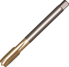 Sandvik Coromant - M12x1.25 Metric Fine, 3 Flute, AlCrN Finish, High Speed Steel Spiral Point Tap - Plug Chamfer, Right Hand Thread, 100mm OAL, 21mm Thread Length, 9mm Shank Diam, 6H Class of Fit, Series CoroTap 200 - Exact Industrial Supply