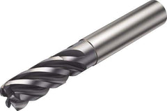Sandvik Coromant - 8mm, 5 Flute, Solid Carbide, 1mm Corner Chamfer End Mill - 63mm OAL, 38° Helix, Right Hand Flute, 18mm LOC, Right Hand Cut - Industrial Tool & Supply