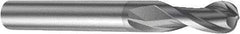 Sandvik Coromant - 9.53mm Diam, 19.05mm LOC, 2 Flute Solid Carbide Ball End Mill - 88.9mm OAL, 9.53mm Shank Diam, Ball Flute - Industrial Tool & Supply