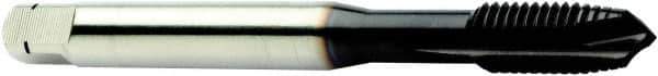 Sandvik Coromant - 5/16-18 UNC, 3 Flute, TiAlN Finish, Powdered Metal Spiral Point Tap - Plug Chamfer, Right Hand Thread, 3.6693" OAL, 0.7087" Thread Length, 8.08mm Shank Diam, 2B Class of Fit, Series CoroTap 200 - Exact Industrial Supply