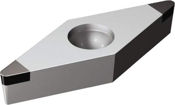 Sandvik Coromant - VBGW221 Grade 7025 CBN Turning Insert - Uncoated, 35° Diamond, 1/4" Inscr Circle, 1/8" Thick, 1/64" Corner Radius - Industrial Tool & Supply
