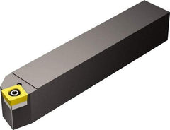 Sandvik Coromant - SSBCR/L, Left Hand Cut, 15° Lead Angle, 25mm Shank Height x 25mm Shank Width, Neutral Rake Indexable Turning Toolholder - 150mm OAL, SCMT 12 04 08, SCMT 432 Insert Compatibility, Series CoroTurn 107 - Industrial Tool & Supply