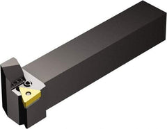 Sandvik Coromant - PTGNR/L..HP, Left Hand Cut, -1° Lead Angle, 16mm Shank Height x 16mm Shank Width, Negative Rake Indexable Turning Toolholder - 100mm OAL, TNMG 16 04 08, TNMG 332 Insert Compatibility, Series T-Max P - Industrial Tool & Supply